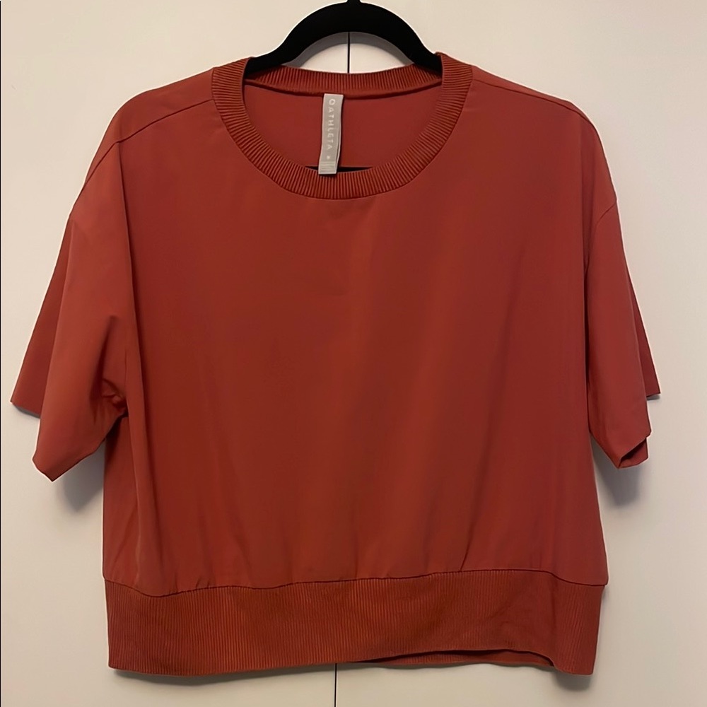 Orange Red Boxy Short Sleeve Tee